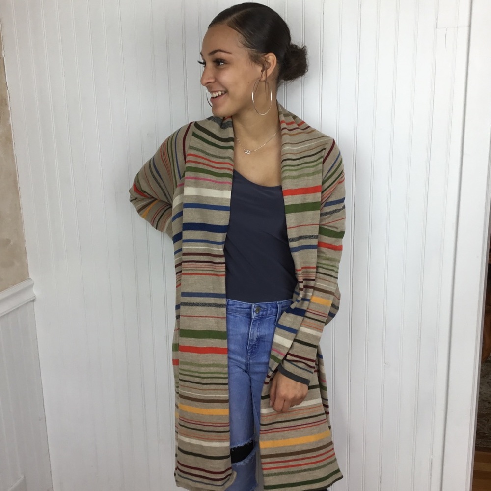 RARE Mia Zia 100% Merino Wool Wrap Open Shawl